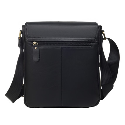 Мужская кожаная сумка Buffalo Bags черная M819A-1 – Фото 5