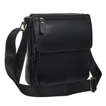 Мужская кожаная сумка Buffalo Bags черная M819A-1 – Фото 6