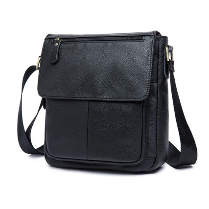 Мужская кожаная сумка Buffalo Bags черная M819A – Фото 2