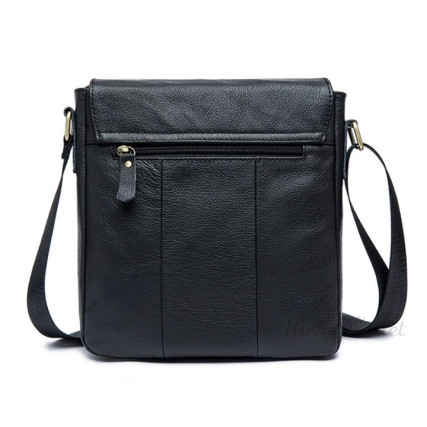 Мужская кожаная сумка Buffalo Bags черная M819A – Фото 3