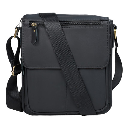 Мужская кожаная сумка Buffalo Bags черная M819A – Фото 1