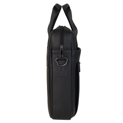 Мужская кожаная сумка Buffalo Bags черная M8577A – Фото 4