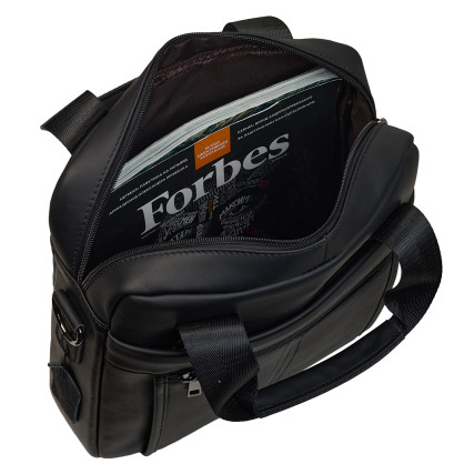 Мужская кожаная сумка Buffalo Bags черная M8577A – Фото 7