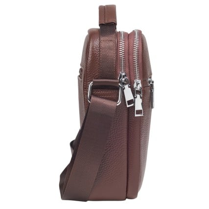 Мужская кожаная сумка Buffalo Bags коричневая M2458C – Фото 3