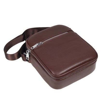 Мужская кожаная сумка Buffalo Bags коричневая M2458C – Фото 5