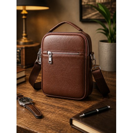 Мужская кожаная сумка Buffalo Bags коричневая M2458C