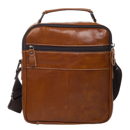 Мужская кожаная сумка Buffalo Bags коричневая M369C-1 – Фото 4