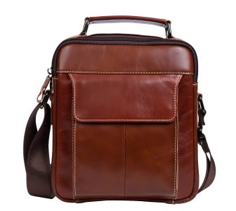Мужская кожаная сумка Buffalo Bags коричневая M369C