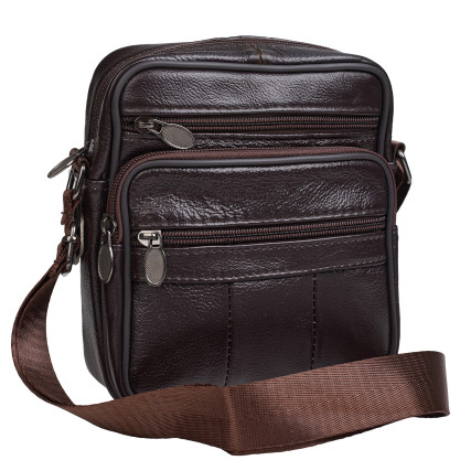 Мужская кожаная сумка Buffalo Bags коричневая M500C – Фото 2