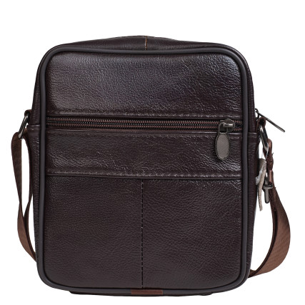 Мужская кожаная сумка Buffalo Bags коричневая M500C – Фото 4