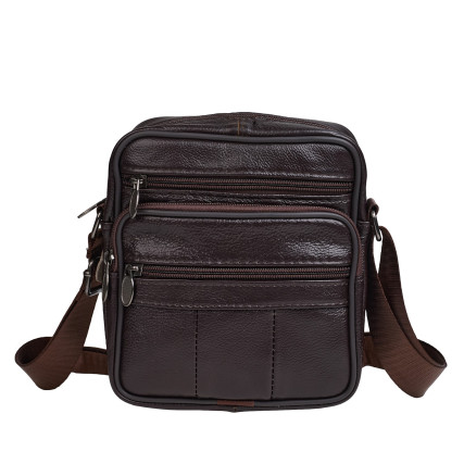 Мужская кожаная сумка Buffalo Bags коричневая M500C – Фото 1