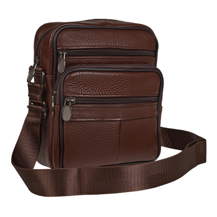 Мужская кожаная сумка Buffalo Bags коричневая M505C-1 – Фото 2