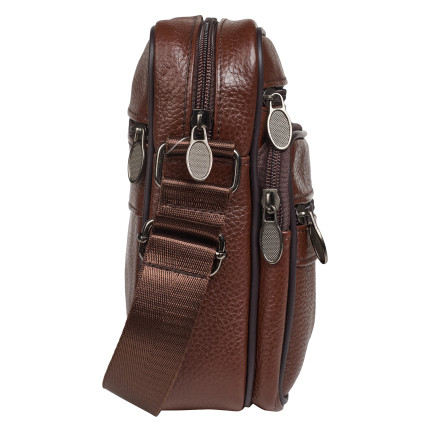 Мужская кожаная сумка Buffalo Bags коричневая M505C-1 – Фото 3