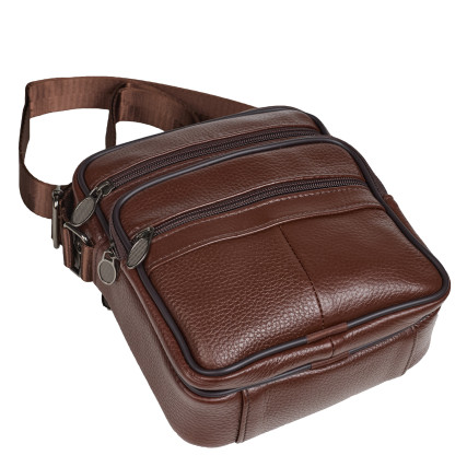 Мужская кожаная сумка Buffalo Bags коричневая M505C-1 – Фото 5