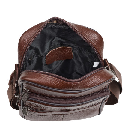 Мужская кожаная сумка Buffalo Bags коричневая M505C-1 – Фото 6