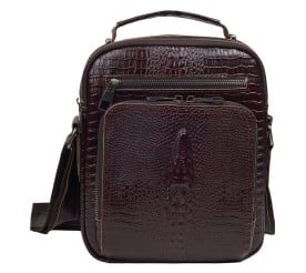 Мужская кожаная сумка Buffalo Bags коричневая M6014Ccroco