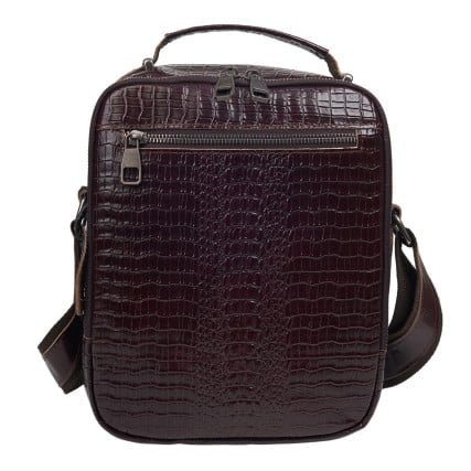 Мужская кожаная сумка Buffalo Bags коричневая M6014Ccroco – Фото 4