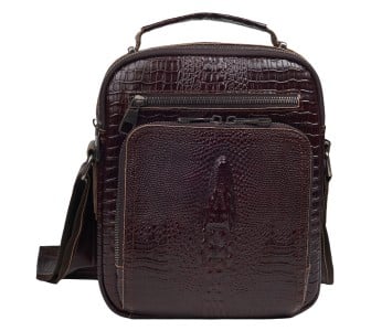 Мужская кожаная сумка Buffalo Bags коричневая M6014Ccroco Мужская кожаная сумка Buffalo Bags коричневая M6014Ccroco