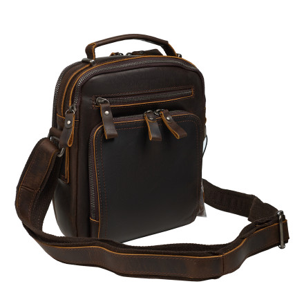 Мужская кожаная сумка Buffalo Bags коричневая M6014R