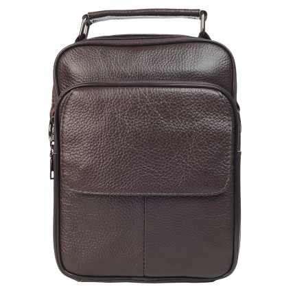 Мужская кожаная сумка Buffalo Bags коричневая M6102C – Фото 1