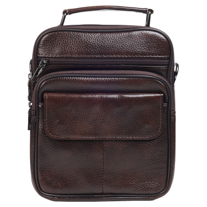 Мужская кожаная сумка Buffalo Bags коричневая M6103C – Фото 1