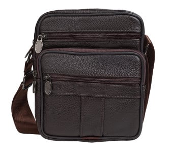 Мужская кожаная сумка Buffalo Bags коричневая M6108C