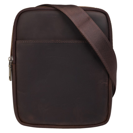 Мужская кожаная сумка Buffalo Bags коричневая M6124R – Фото 1