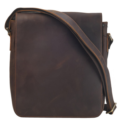 Мужская кожаная сумка Buffalo Bags коричневая M6133C – Фото 1