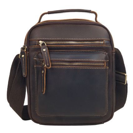 Мужская кожаная сумка Buffalo Bags коричневая M6209R – Фото 1