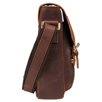 Мужская кожаная сумка Buffalo Bags коричневая M6228C – Фото 3