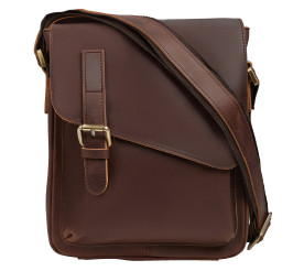 Мужская кожаная сумка Buffalo Bags коричневая M6228C