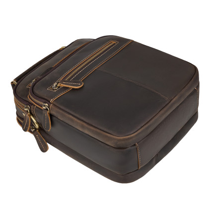 Мужская кожаная сумка Buffalo Bags коричневая M6230C – Фото 5