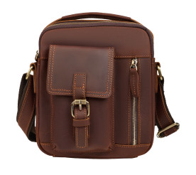 Мужская кожаная сумка Buffalo Bags коричневая M6232C