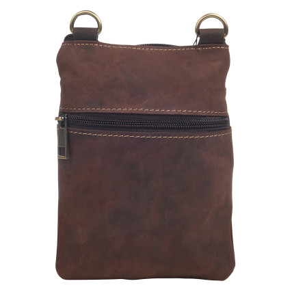 Мужская кожаная сумка Buffalo Bags коричневая M6262C – Фото 5