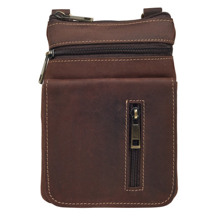 Мужская кожаная сумка Buffalo Bags коричневая M6262C – Фото 1