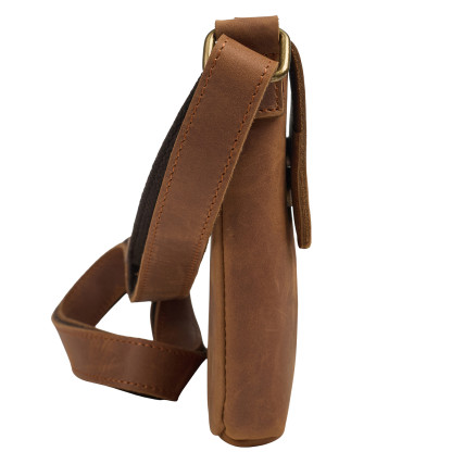 Мужская кожаная сумка Buffalo Bags коричневая M6274-1C – Фото 3