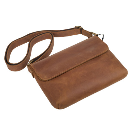 Мужская кожаная сумка Buffalo Bags коричневая M6274-1C – Фото 5