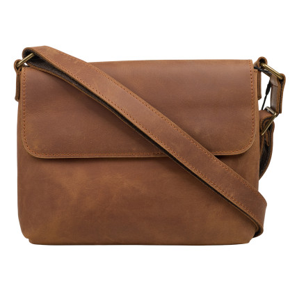 Мужская кожаная сумка Buffalo Bags коричневая M6274-1C – Фото 1