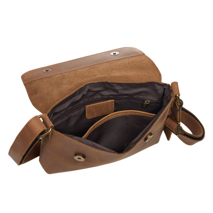 Мужская кожаная сумка Buffalo Bags коричневая M6274-1C – Фото 6