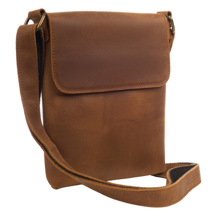 Мужская кожаная сумка Buffalo Bags коричневая M6274R – Фото 2