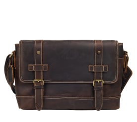 Мужская кожаная сумка Buffalo Bags коричневая M7379R