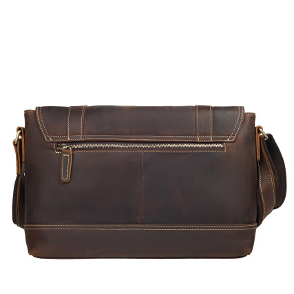Мужская кожаная сумка Buffalo Bags коричневая M7379R – Фото 4