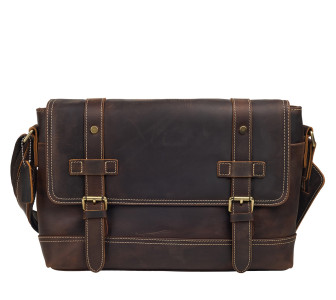 Мужская кожаная сумка Buffalo Bags коричневая M7379R