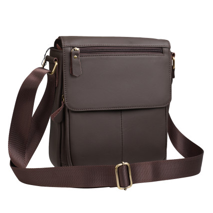 Мужская кожаная сумка Buffalo Bags коричневая M819C – Фото 2