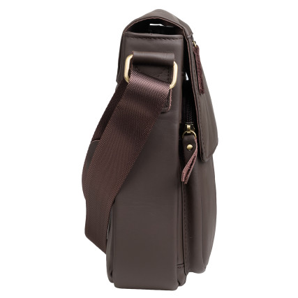 Мужская кожаная сумка Buffalo Bags коричневая M819C – Фото 4