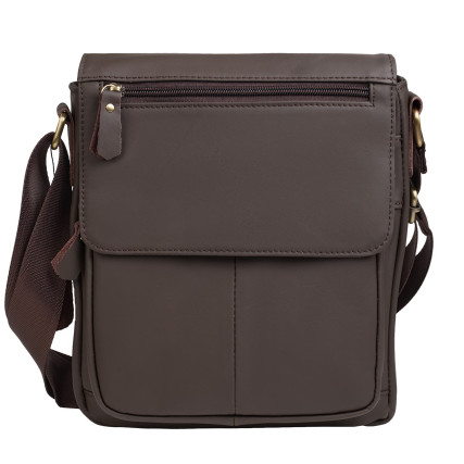 Мужская кожаная сумка Buffalo Bags коричневая M819C – Фото 1