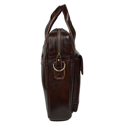 Мужская кожаная сумка Buffalo Bags коричневая M8579C – Фото 2