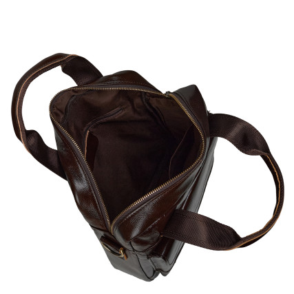 Мужская кожаная сумка Buffalo Bags коричневая M8579C – Фото 3