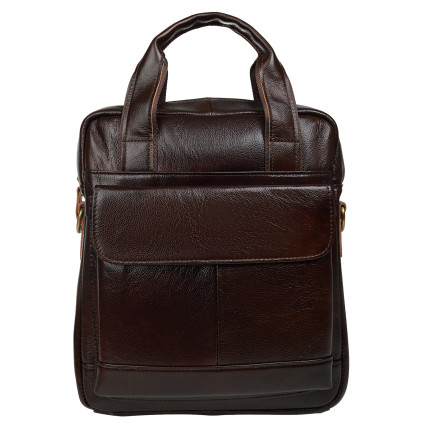 Мужская кожаная сумка Buffalo Bags коричневая M8579C – Фото 1