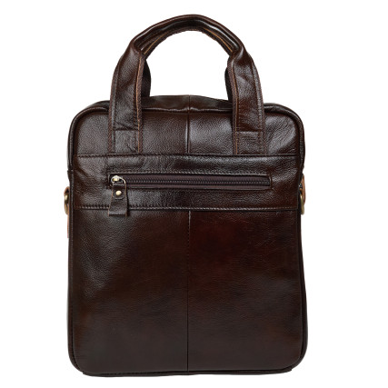 Мужская кожаная сумка Buffalo Bags коричневая M8579C – Фото 6